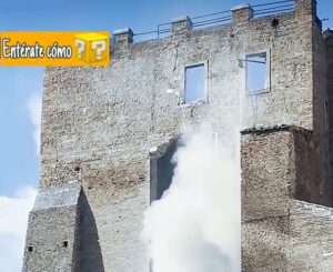 Derrumbe parcial de la Torre dei Conti en Roma